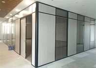 Dinding Partisi Kayu Kaca Kolokasi Fleksibel Untuk Ruang Pribadi Modular Kantor