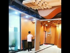 OEM Aluminium Frame Pindah Partisi Tembok Akustik Sliding Lipat Partisi