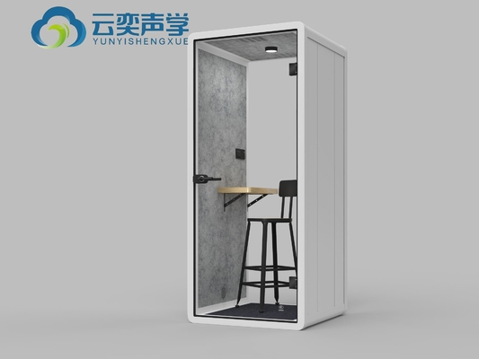 Kantor Single Seater Meeting Booth Dengan Meja Komputer Untuk Kerja Pribadi Pindah Silence Soundproof Booth Office Pod