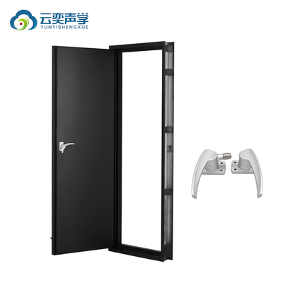 Desain terbaru hitam abu-abu ukiran aluminium kunci ganda keamanan anti pencurian pintu lapis baja pintu depan pintu masuk villa mansion
