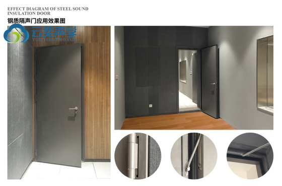 E0 Kelas Perlindungan Lingkungan pintu tahan suara untuk H2200*W900*D120/245 mm