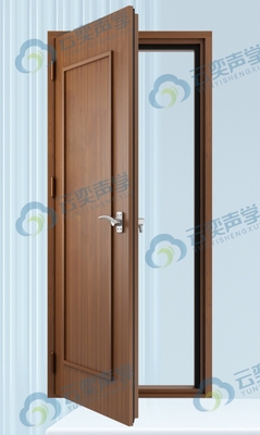 Pengurangan kebisingan pintu tahan suara dengan setengah set pintu rangka dan ambang