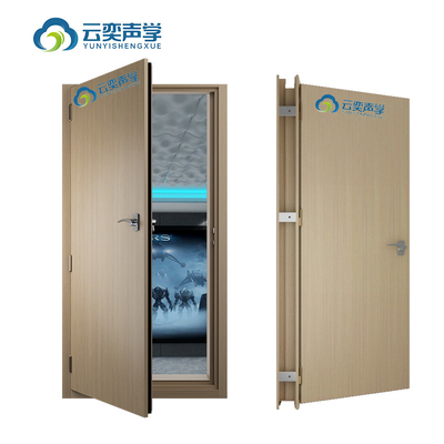 Pintu tahan suara Pintu komposit baja dan kayu untuk anak-anak Kamar hidup Kamar bioskop Pintu konferensi