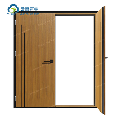 Stainless Steel Hardware STC 42dB dan Fireproof Disetujui Soundproof Pintu Interior 45db Pintu Soundproof