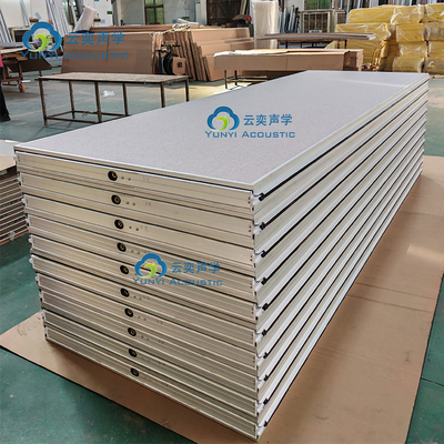 7.54meter Tinggi Disesuaikan Single Panel Hanging Partition Dengan Struktur Profil Aluminium Untuk Divisi Ruang Kantor