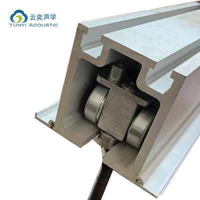7.54meter Tinggi Disesuaikan Single Panel Hanging Partition Dengan Struktur Profil Aluminium Untuk Divisi Ruang Kantor