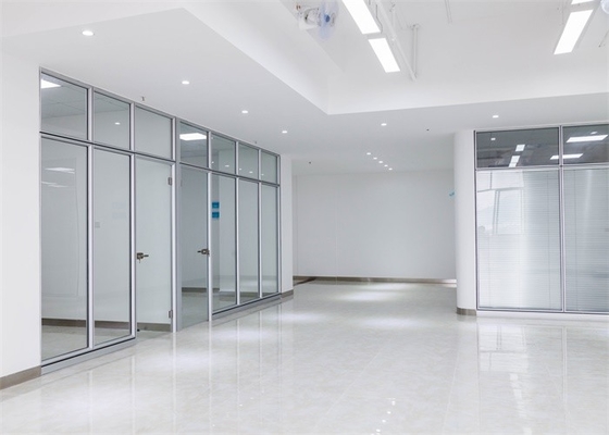 Dinding Partisi Kaca Kantor Modern Kedap Suara Akustik Disesuaikan