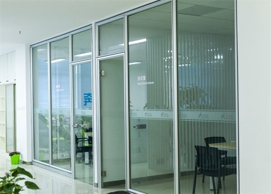 Dinding Partisi Kaca Kantor Pembagi Ruang Kaca Tempered Untuk Kantor